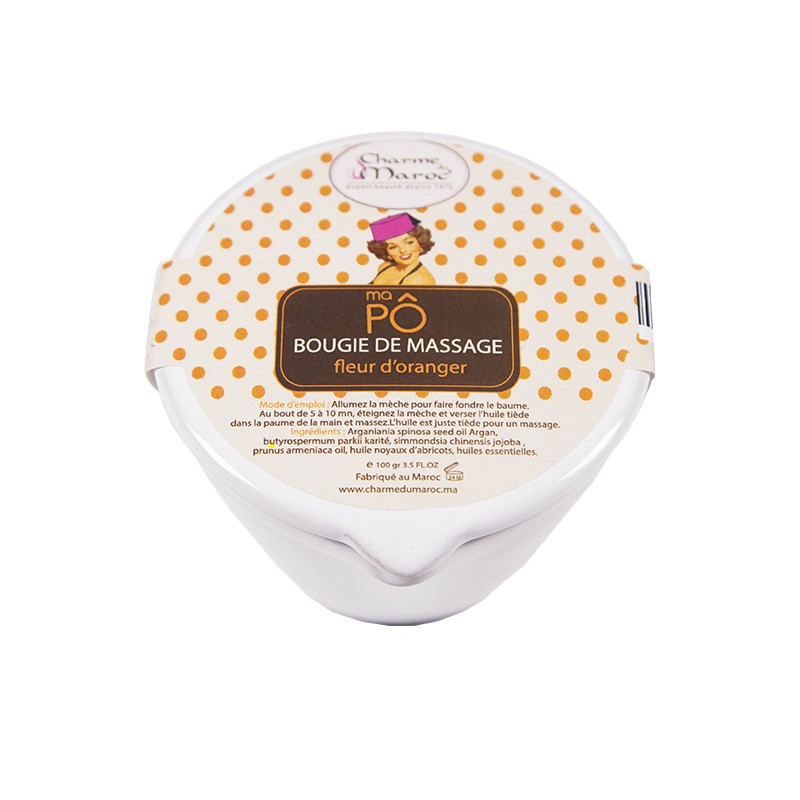 Bougie de massage Fleur d’oranger – Ma Pô