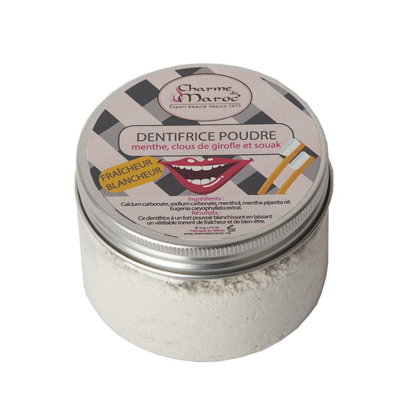 Dentifrice poudre fraicheur et blancheur – Visage de la belle